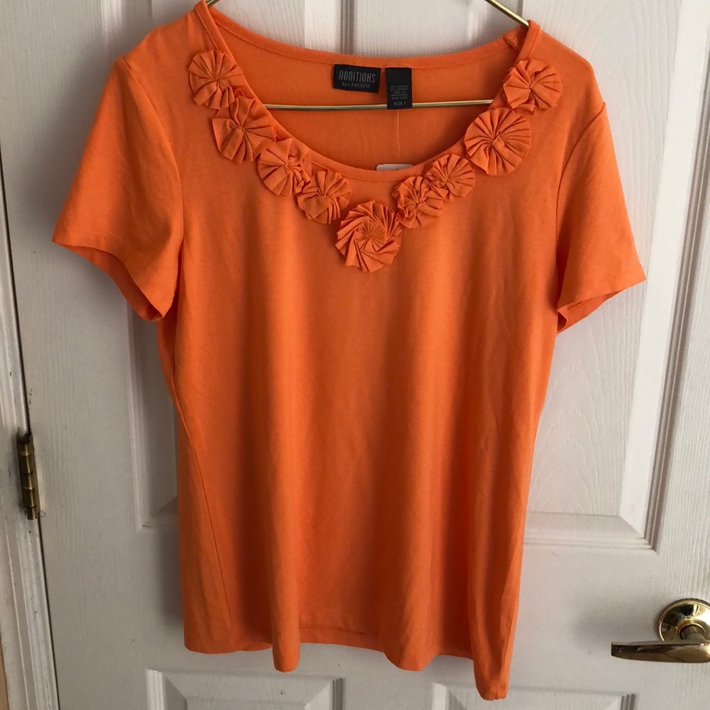 Additions by Chicos Orange Top Sz Medium